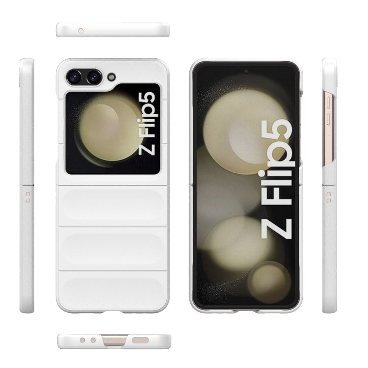 For Samsung Galaxy Z Flip5 5G Magic Shield Fold PC Shockproof Phone Case(White) - Galaxy Z Flip5 Cases by buy2fix | Online Shopping UK | buy2fix