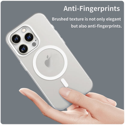 For iPhone 16 Pro MagSafe Frosted Translucent TPU + PC Full Coverage Phone Case(White) - iPhone 16 Pro Cases by buy2fix | Online Shopping UK | buy2fix