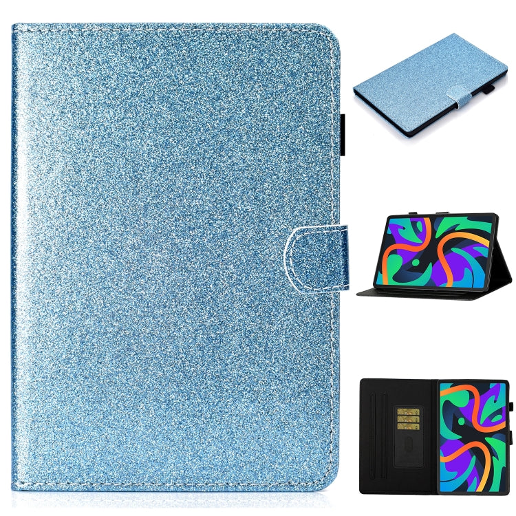 For Lenovo Tab M11/ Xiaoxin Pad 11 2024 Varnish Glitter Powder Smart Leather Tablet Case(Blue) - Lenovo by buy2fix | Online Shopping UK | buy2fix