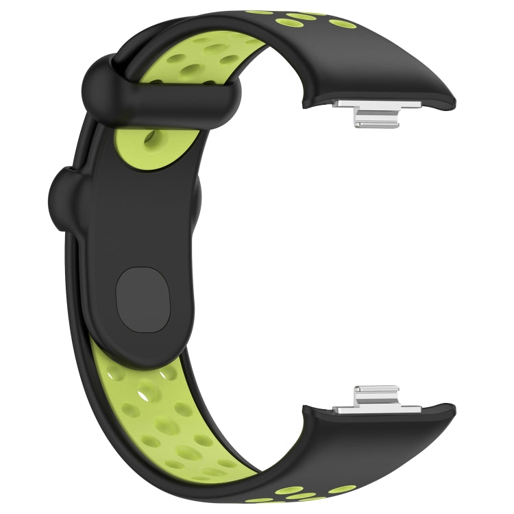 For Redmi Watch 4 Two Color Silicone Sports Watch Band(Black Lime) - Watch Bands by buy2fix | Online Shopping UK | buy2fix