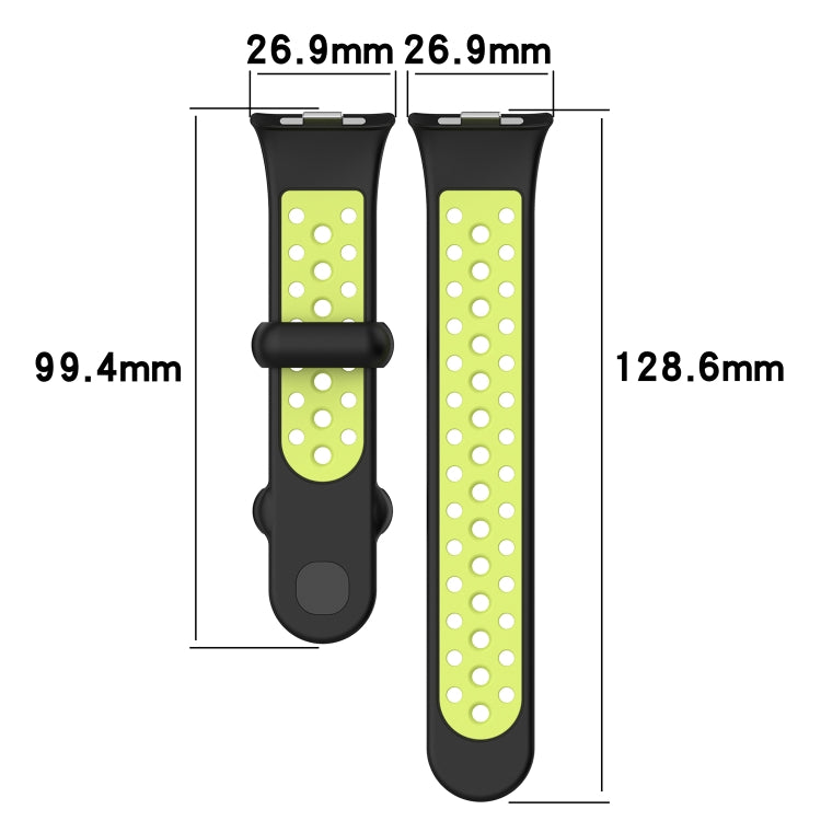 For Redmi Watch 4 Two Color Silicone Sports Watch Band(Red White) - Watch Bands by buy2fix | Online Shopping UK | buy2fix
