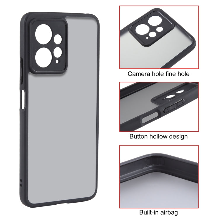 For Xiaomi Redmi Note 12 Pro Fine Pore Matte Black TPU + PC Phone Case - Xiaomi Cases by buy2fix | Online Shopping UK | buy2fix