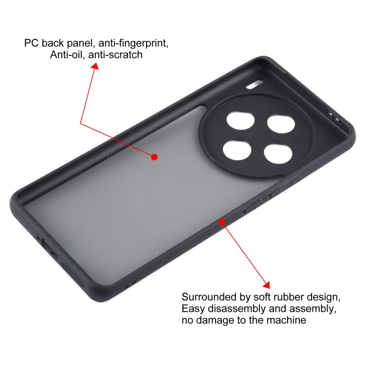 For vivo X100 Fine Pore Matte Black TPU + PC Phone Case - X100 Cases by buy2fix | Online Shopping UK | buy2fix