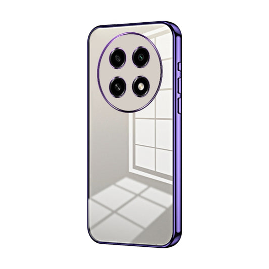 For OPPO A2 Pro Transparent Plating Fine Hole Phone Case(Purple) - A2 Pro Cases by buy2fix | Online Shopping UK | buy2fix