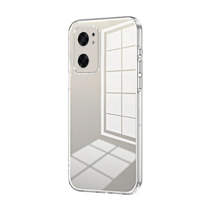 For OPPO Reno7 SE Transparent Plating Fine Hole Phone Case(Transparent) - OPPO Cases by buy2fix | Online Shopping UK | buy2fix