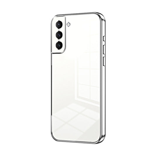 For Samsung Galaxy S21+ 5G Transparent Plating Fine Hole Phone Case(Silver) - Galaxy S21+ 5G Cases by buy2fix | Online Shopping UK | buy2fix