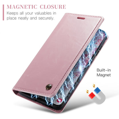 For Samsung Galaxy S24 5G CaseMe 003 Crazy Horse Texture Flip Leather Phone Case(Pink) - Galaxy S24 5G Cases by CaseMe | Online Shopping UK | buy2fix