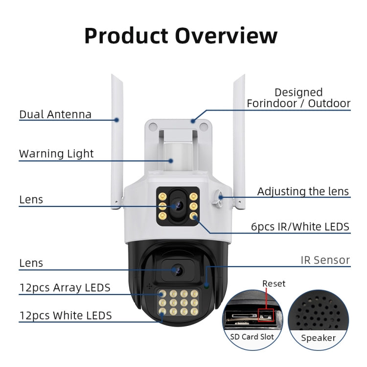 QX86 Motion Tracking Night Vision Smart Camera Supports Voice Intercom, Plug Type:AU Plug(White) - Wireless Camera by buy2fix | Online Shopping UK | buy2fix