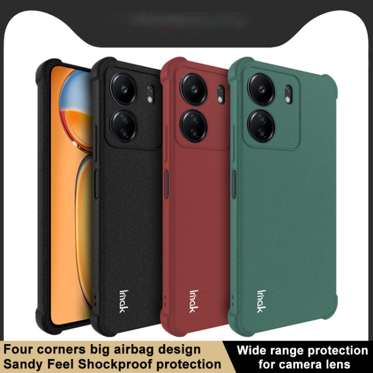 For Xiaomi Poco C65 4G/Redmi 13C 4G imak Shockproof Airbag TPU Phone Case(Matte Black) - 13C Cases by imak | Online Shopping UK | buy2fix