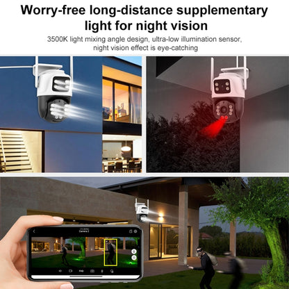 QX101 6MP WiFi Dual Camera Supports Two-way Voice Intercom & Infrared Night Vision(US Plug) - Wireless Camera by buy2fix | Online Shopping UK | buy2fix