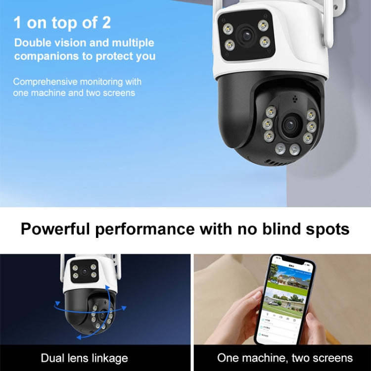 QX101 6MP WiFi Dual Camera Supports Two-way Voice Intercom & Infrared Night Vision(EU Plug) - Wireless Camera by buy2fix | Online Shopping UK | buy2fix