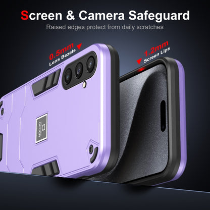 For Samsung Galaxy S23 FE 5G 2 in 1 Shockproof Phone Case(Purple) - Galaxy S23 FE 5G Cases by buy2fix | Online Shopping UK | buy2fix