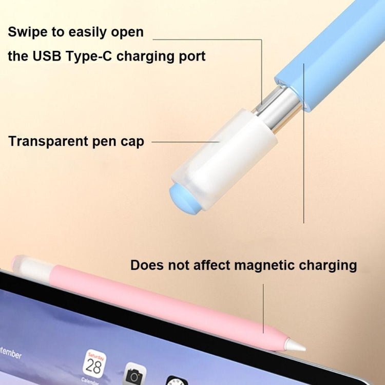 For Apple Pencil (USB-C) Jelly Silicone Stylus Pen Protective Cover(Black) - Pencil Accessories by buy2fix | Online Shopping UK | buy2fix