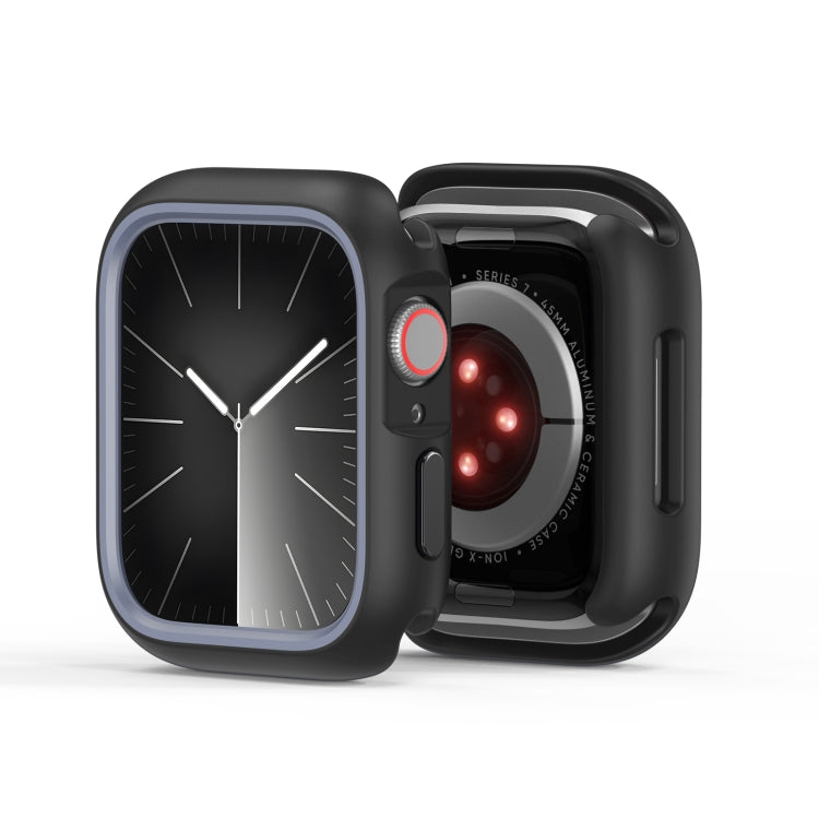 For Apple Watch 4 / 5 / 6 / SE 44mm DUX DUCIS Bamo Series Hollow PC + TPU Watch Protective Case(Black+Grey) - Watch Cases by DUX DUCIS | Online Shopping UK | buy2fix