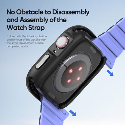 For Apple Watch 9 / 8 / 7 41mm DUX DUCIS Bamo Series Hollow PC + TPU Watch Protective Case(Black+Red) - Watch Cases by DUX DUCIS | Online Shopping UK | buy2fix