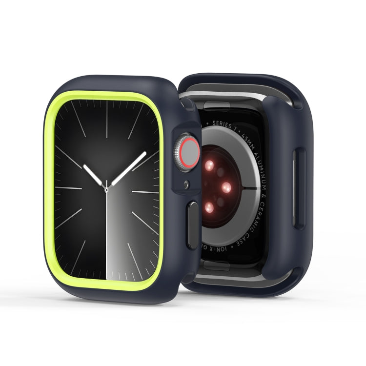 For Apple Watch 9 / 8 / 7 41mm DUX DUCIS Bamo Series Hollow PC + TPU Watch Protective Case(Midnight Blue+Green) - Watch Cases by DUX DUCIS | Online Shopping UK | buy2fix