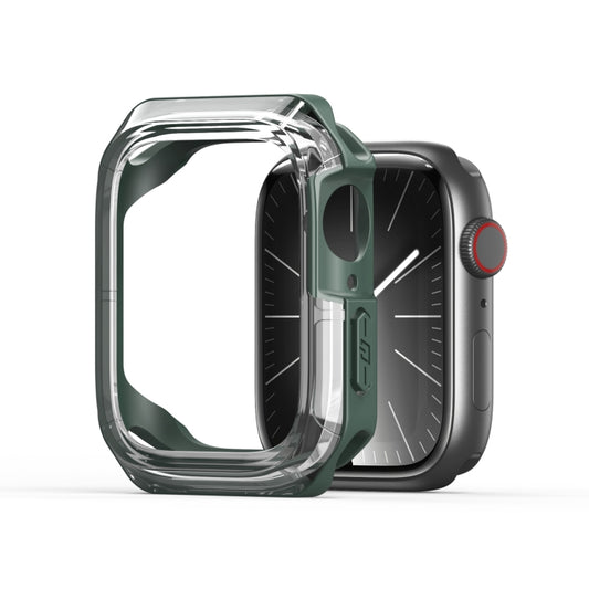 For Apple Watch 9 / 8 / 7 41mm DUX DUCIS Tamo Series Hollow PC + TPU Watch Protective Case(Transparent Green) - Watch Cases by DUX DUCIS | Online Shopping UK | buy2fix