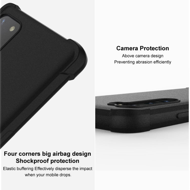 For Realme 12 Pro / 12 Pro+ 5G imak Shockproof Airbag TPU Phone Case(Matte Black) - Realme Cases by imak | Online Shopping UK | buy2fix
