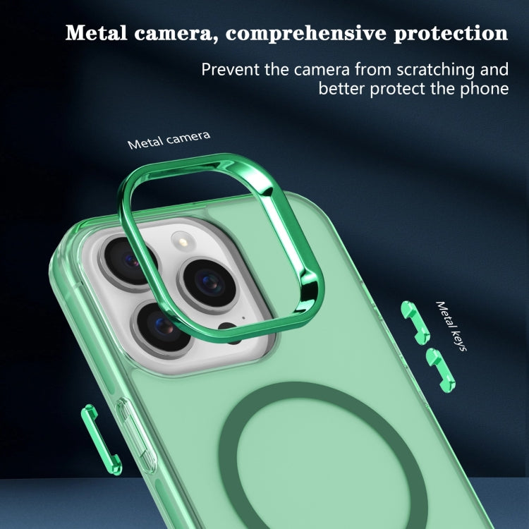 For iPhone 14 Electroplated IMD Magsafe PC Hybrid TPU Phone Case(Green) - iPhone 14 Cases by buy2fix | Online Shopping UK | buy2fix