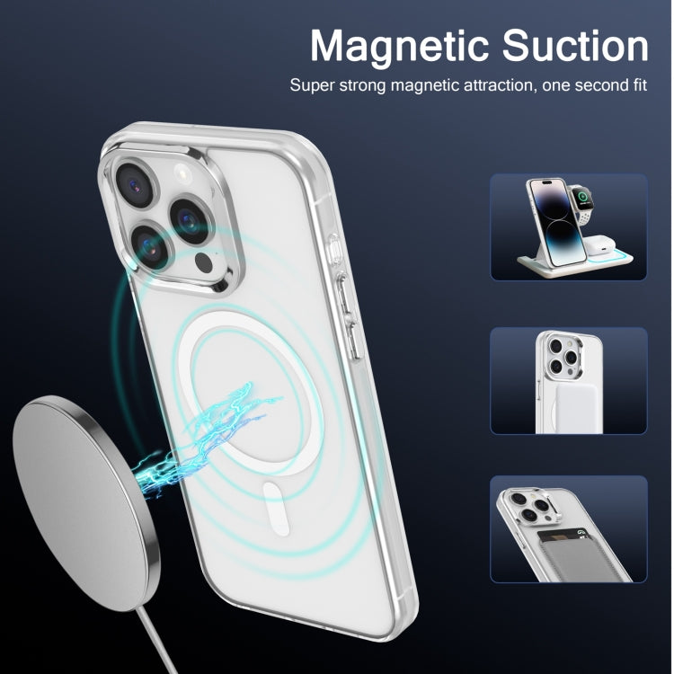 For iPhone 12 Pro Max Electroplated IMD Magsafe PC Hybrid TPU Phone Case(White) - iPhone 12 Pro Max Cases by buy2fix | Online Shopping UK | buy2fix