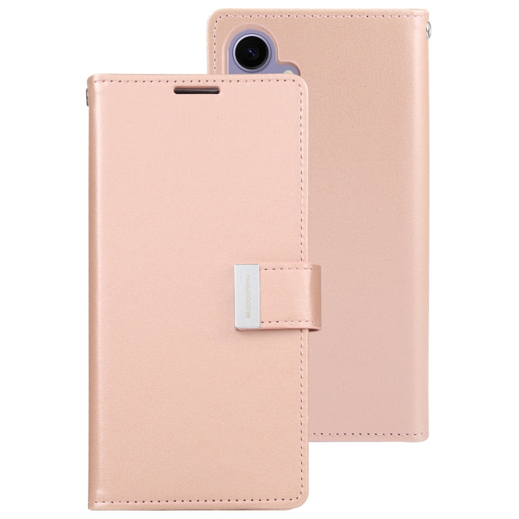 For Samsung Galaxy S24+ 5G GOOSPERY RICH DIARY Crazy Horse Texture Leather Phone Case(Rose Gold) - Galaxy S24+ 5G Cases by GOOSPERY | Online Shopping UK | buy2fix