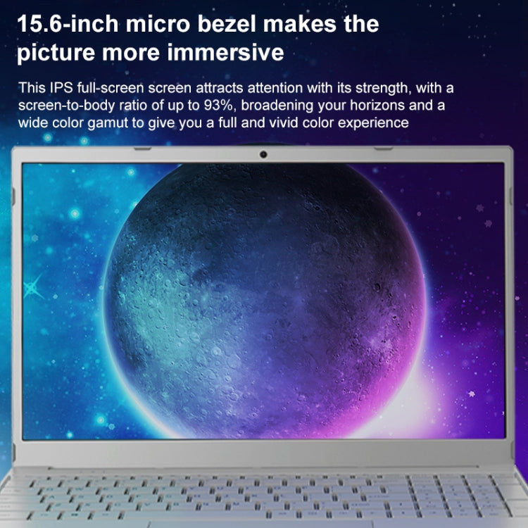 V8 15.6 inch Ultrathin Laptop, 32GB+256GB, Windows 10 Intel Processor N95 Quad Core(Silver) - Others by buy2fix | Online Shopping UK | buy2fix