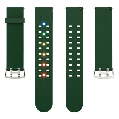 For Apple Watch Series 2 42mm Luminous Colorful Light Silicone Watch Band(Green) - Watch Bands by buy2fix | Online Shopping UK | buy2fix