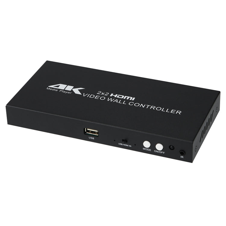 XP03 4K 2x2 HDMI Video Wall Controller Multi-screen Splicing Processor, Style:Playback Version(UK Plug) - Splitter by buy2fix | Online Shopping UK | buy2fix