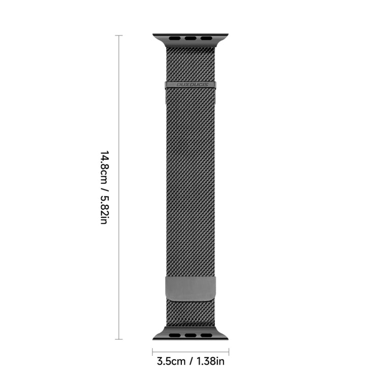 For Apple Watch SE 2023 40mm DUX DUCIS Milanese Pro Series Stainless Steel Watch Band(Black) - Watch Bands by DUX DUCIS | Online Shopping UK | buy2fix