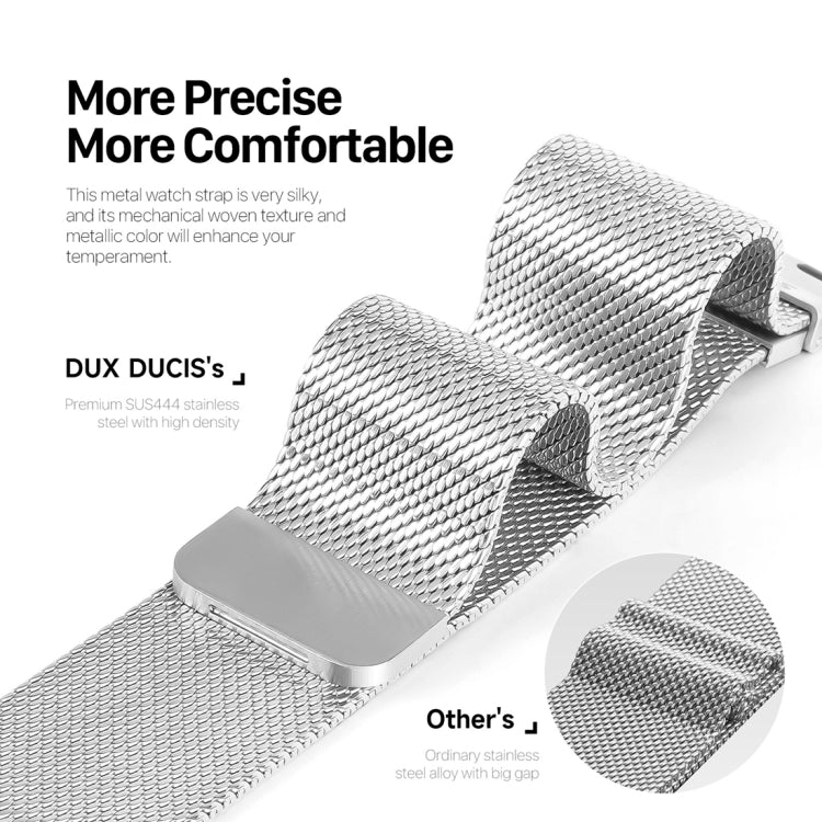 For Apple Watch Series 9 45mm DUX DUCIS Milanese Pro Series Stainless Steel Watch Band(Silver) - Watch Bands by DUX DUCIS | Online Shopping UK | buy2fix