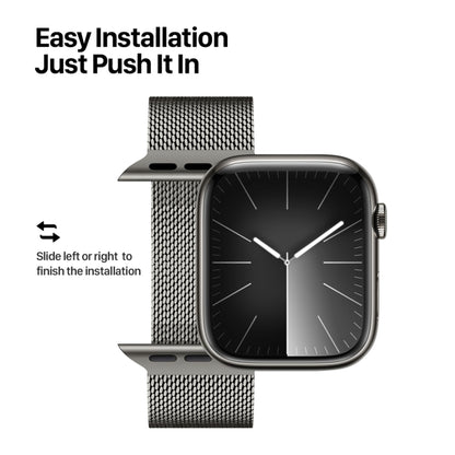 For Apple Watch SE 2022 40mm DUX DUCIS Milanese Pro Series Stainless Steel Watch Band(Graphite) - Watch Bands by DUX DUCIS | Online Shopping UK | buy2fix