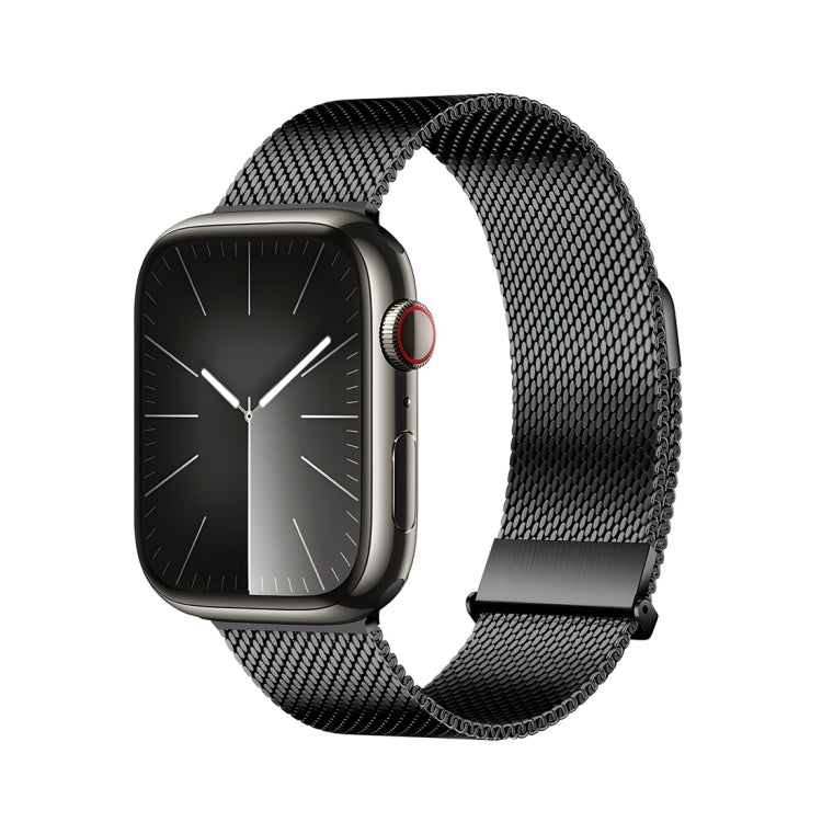 For Apple Watch Series 7 41mm DUX DUCIS Milanese Pro Series Stainless Steel Watch Band(Black) - Watch Bands by DUX DUCIS | Online Shopping UK | buy2fix