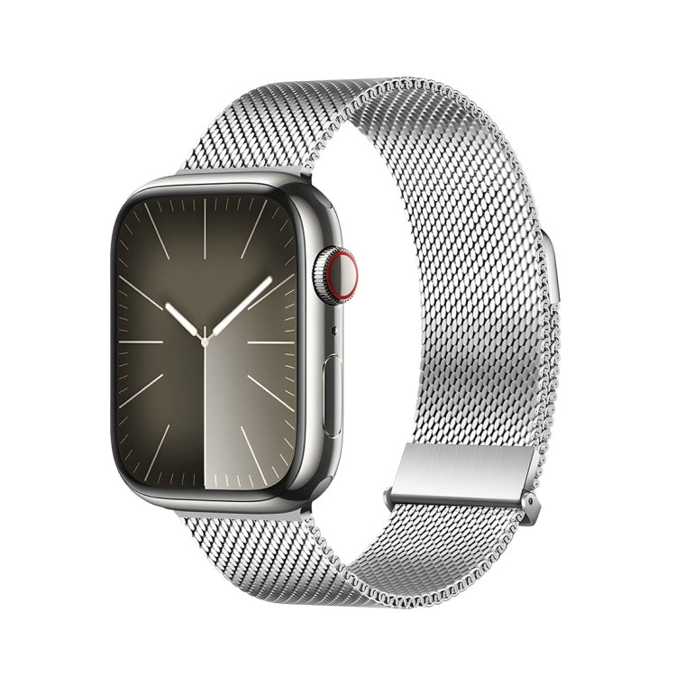 For Apple Watch Series 3 38mm DUX DUCIS Milanese Pro Series Stainless Steel Watch Band(Silver) - Watch Bands by DUX DUCIS | Online Shopping UK | buy2fix