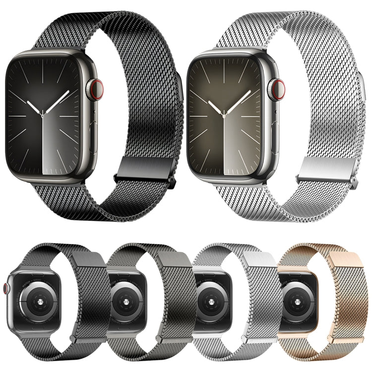 For Apple Watch Series 3 42mm DUX DUCIS Milanese Pro Series Stainless Steel Watch Band(Silver) - Watch Bands by DUX DUCIS | Online Shopping UK | buy2fix