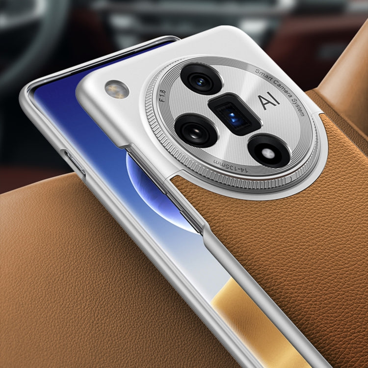 For OPPO Find X7 Ultra GKK Mortise-Tenon Connection Contrast Color Leather Shockproof Phone Case(Blue) - Find X7 Ultra Cases by GKK | Online Shopping UK | buy2fix