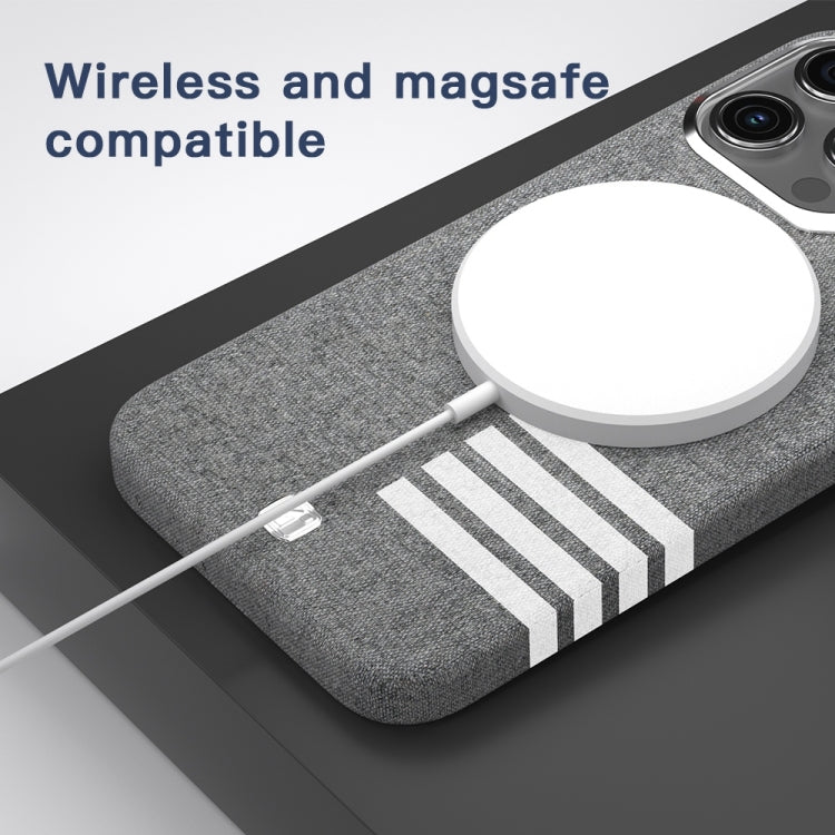 For iPhone 15 TGVIS Vida Series MagSafe Magnetic Phone Case(Grey) - iPhone 15 Cases by TGVIS | Online Shopping UK | buy2fix