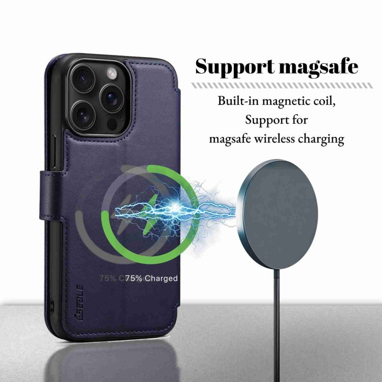 For iPhone 14 / 13 ESEBLE E1 Nappa Texture MagSafe Holder Leather Phone Case(Dark Blue) - iPhone 14 Cases by ESEBLE | Online Shopping UK | buy2fix