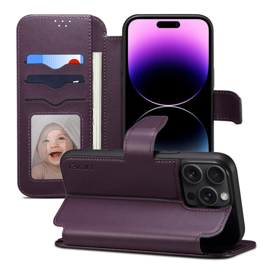 For iPhone 14 Pro Max ESEBLE E1 Nappa Texture MagSafe Holder Leather Phone Case(Dark Purple) - iPhone 14 Pro Max Cases by ESEBLE | Online Shopping UK | buy2fix