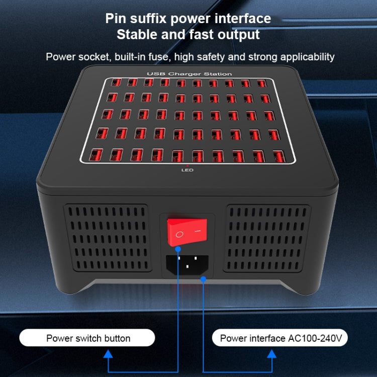 YFY-A77 250W 50 Ports USB Smart Charging Station(EU Plug) - Multifunction Charger by buy2fix | Online Shopping UK | buy2fix