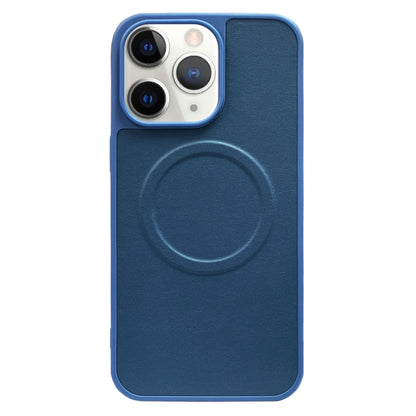 For iPhone 11 Pro Max 2 in 1 MagSafe Magnetic Silicone Leather Phone Case(Blue) - iPhone 11 Pro Max Cases by buy2fix | Online Shopping UK | buy2fix