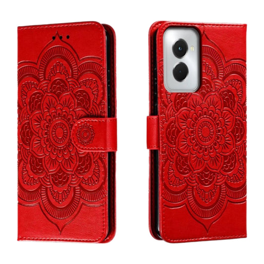 For Motorola Moto G Power 5G 2024 Sun Mandala Embossing Pattern Phone Leather Case(Red) - Motorola Cases by buy2fix | Online Shopping UK | buy2fix