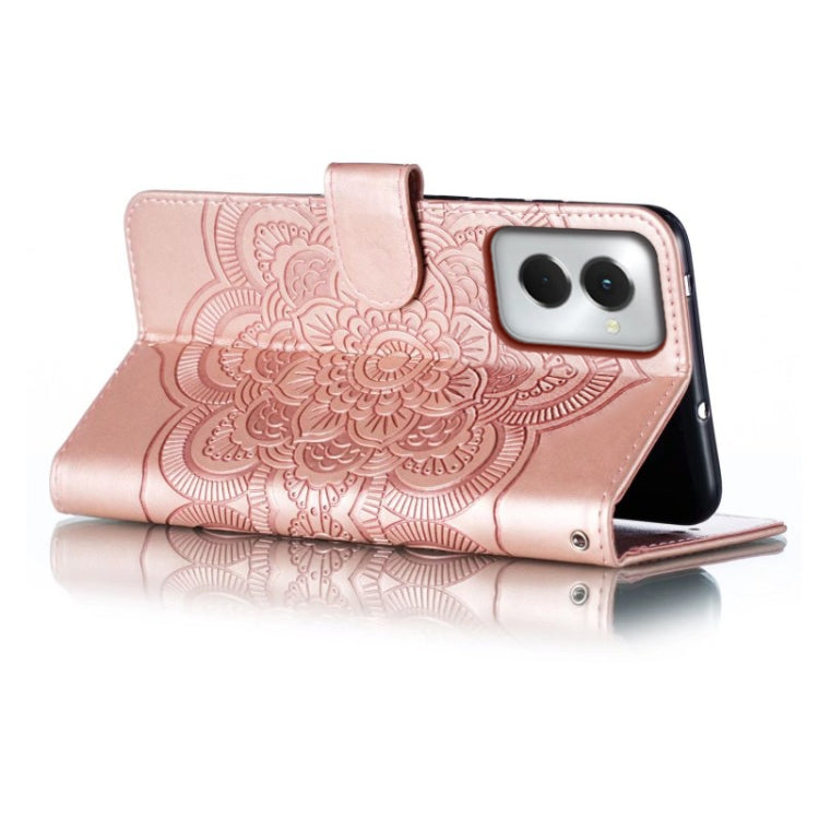 For Motorola Moto G Power 5G 2024 Sun Mandala Embossing Pattern Phone Leather Case(Rose Gold) - Motorola Cases by buy2fix | Online Shopping UK | buy2fix