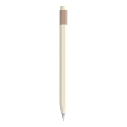 For Apple Pencil USB-C Pencil Style Liquid Silicone Stylus Case(White) - Pencil Accessories by buy2fix | Online Shopping UK | buy2fix