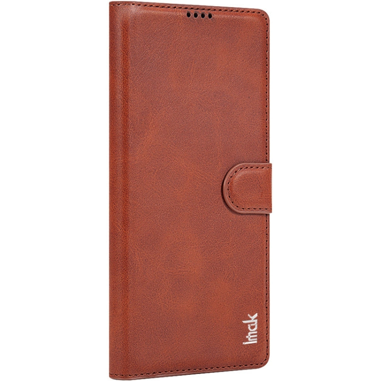 For Samsung Galaxy S24 Ultra 5G IMAK Count Series Flip Leather Phone Case(Brown) - Galaxy S24 Ultra 5G Cases by imak | Online Shopping UK | buy2fix