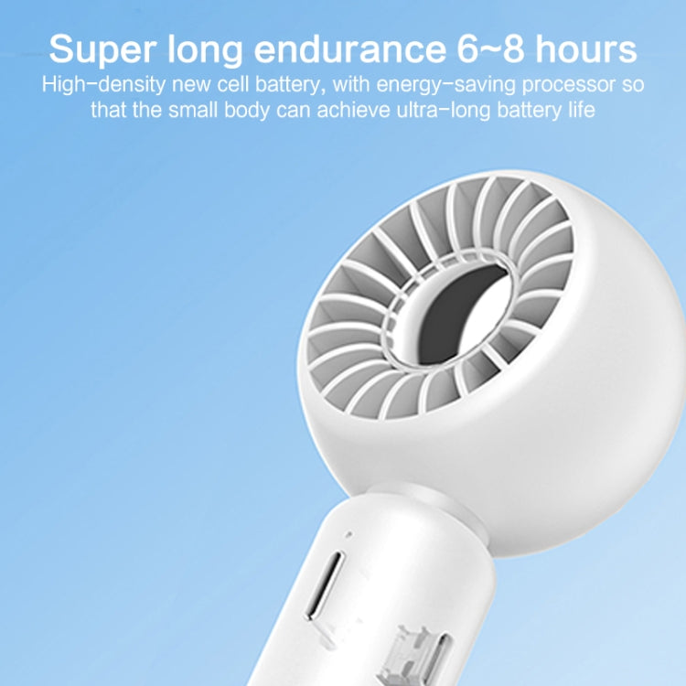 TGVIS Handheld & Invisible Stand Mini Electric Fan(White) - Electric Fans by TGVIS | Online Shopping UK | buy2fix