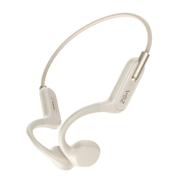 ZGA SP06 Waterproof Bone Conduction Bluetooth Sports Earphone(White) - Neck-mounted Earphone by ZGA | Online Shopping UK | buy2fix