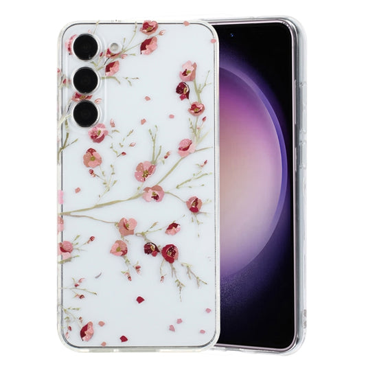 For Samsung Galaxy S23 5G Colorful Painting Pattern TPU Phone Case(Red Flowers) - Galaxy S23 5G Cases by buy2fix | Online Shopping UK | buy2fix