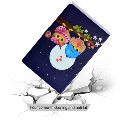 For Lenovo Tab M11 / Xiaoxin Pad 11 2024 Electric Pressed Colored Drawing Smart Leather Tablet Case(Couple Owl) - Lenovo by buy2fix | Online Shopping UK | buy2fix