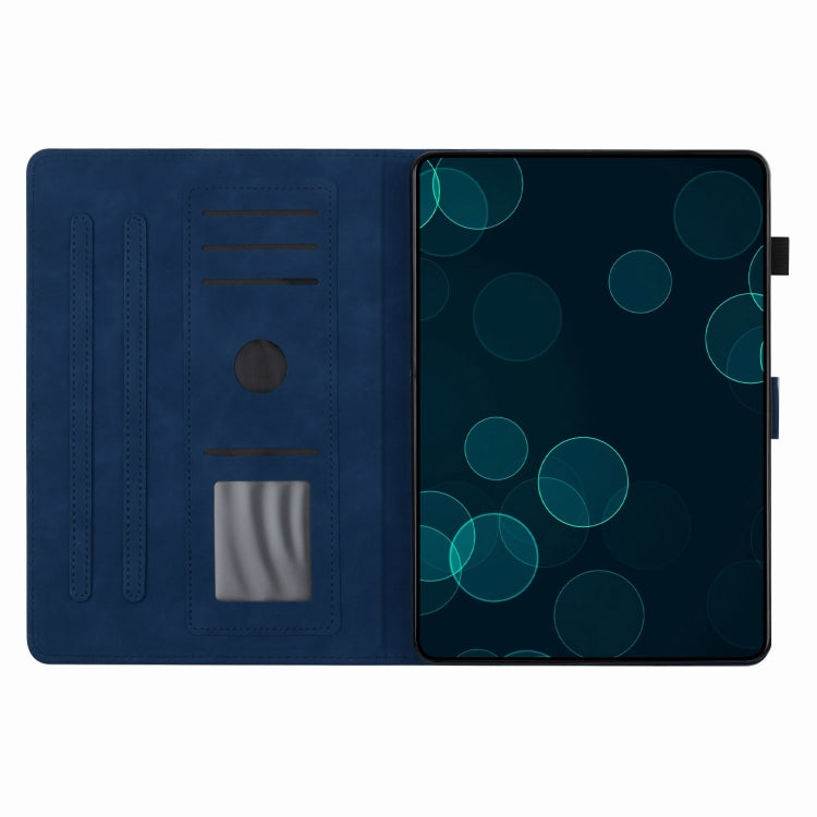 For iPad Pro 11 2024 Coconut Tree Embossed Smart Leather Tablet Case(Blue) - iPad Pro 11 2024 Cases by buy2fix | Online Shopping UK | buy2fix