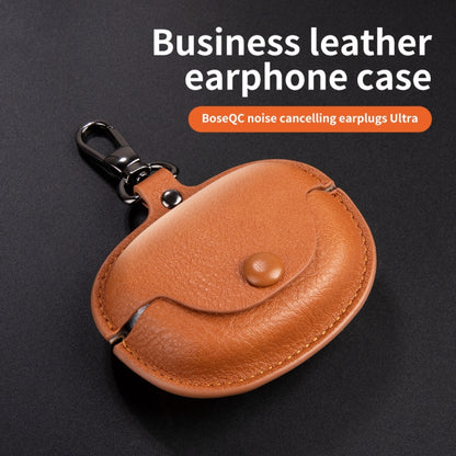 For Bose QuietComfort Ultra Wireless Earphone Leather Protective Case(Dark Brown) - Other Earphone Case by buy2fix | Online Shopping UK | buy2fix